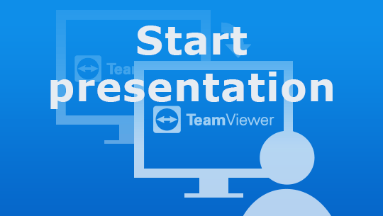 Start online presentation via TeamViewer