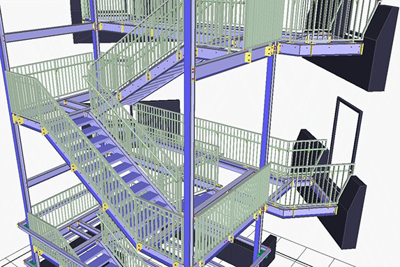 3D steel construction software for stair planning