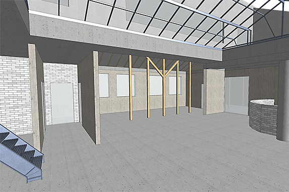 CAD 3D Model Structural engineering glass roof