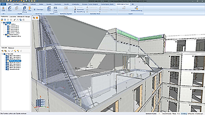 Double walls with roof connection