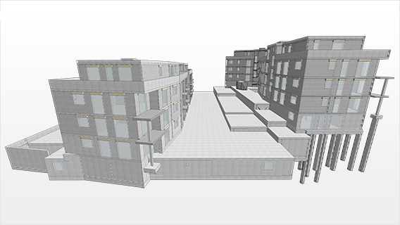 High rise with underground parking