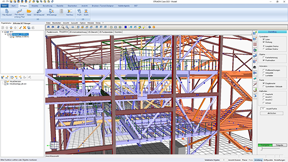 Steel construction industrial plant