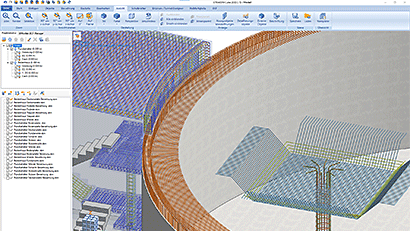 3D CAD BIM reinforcement round container