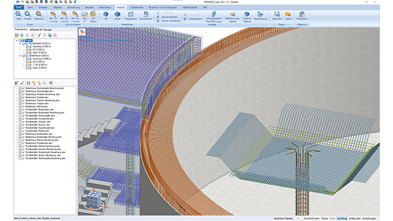 3D CAD BIM reinforcement round container