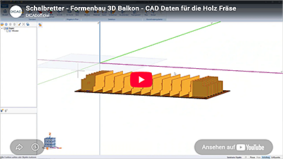Schalbretter Formenbau 3D-Balkon
