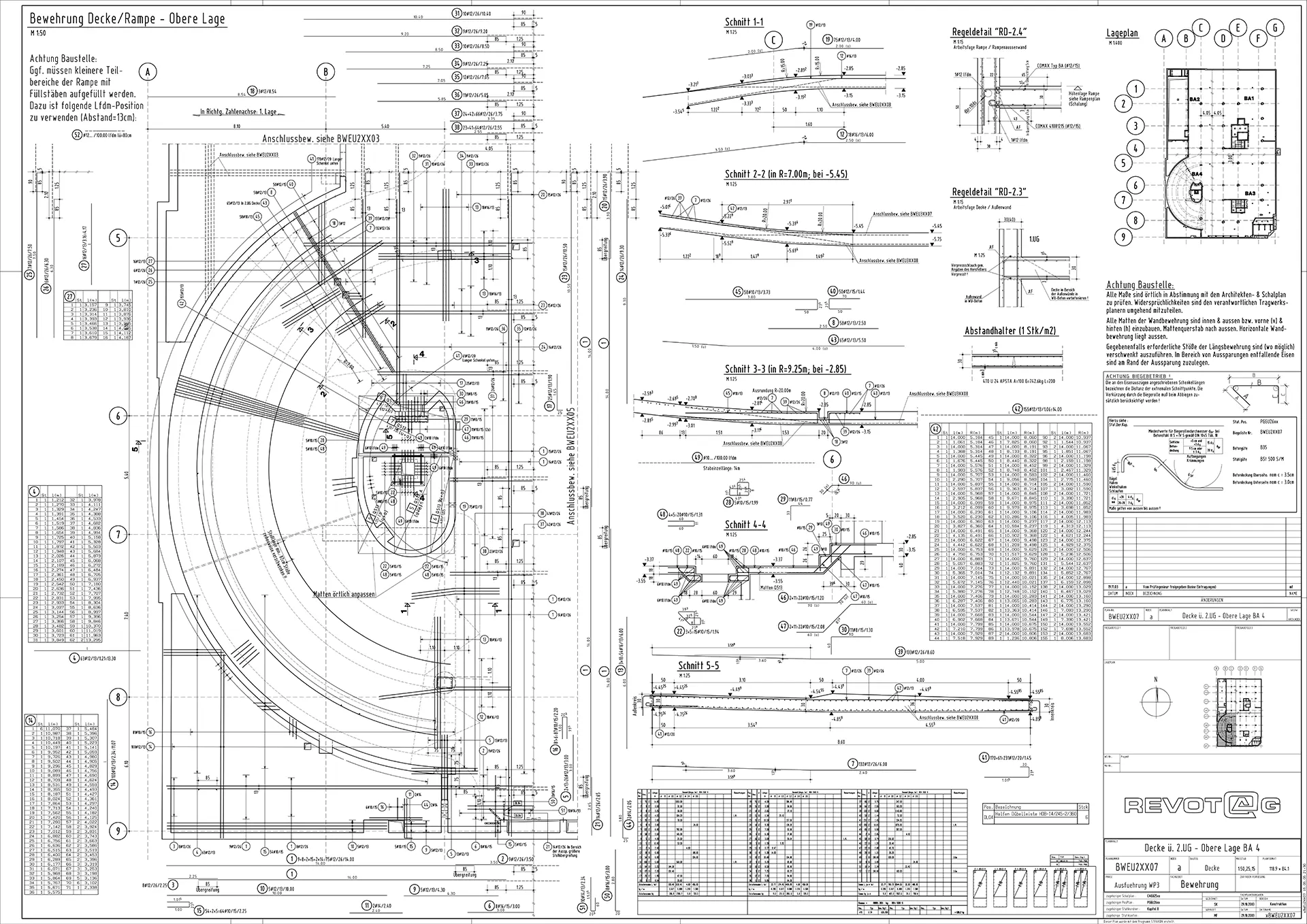 Reinforcement plan slab CAD