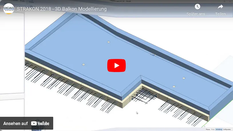 Watch video 3D Balcony Modeling (DE)