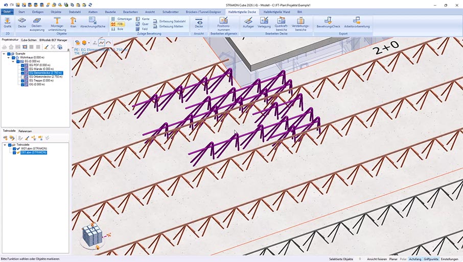 FILIGRAN&reg; Punching Reinforcement FDB in STRAKON &ndash; BIM-CAD