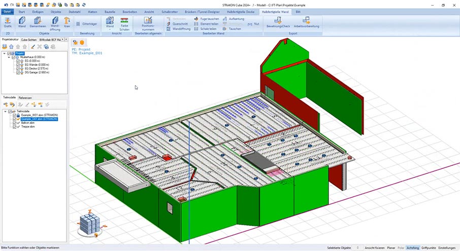 Semi Precast Parts - Automated Scheduling and Production - Double Wall, Solid Wall, Isowall, Floor Slab