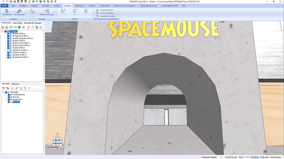 SpaceMouse - What does it look like? - Insights into a curtain facade! (DE)