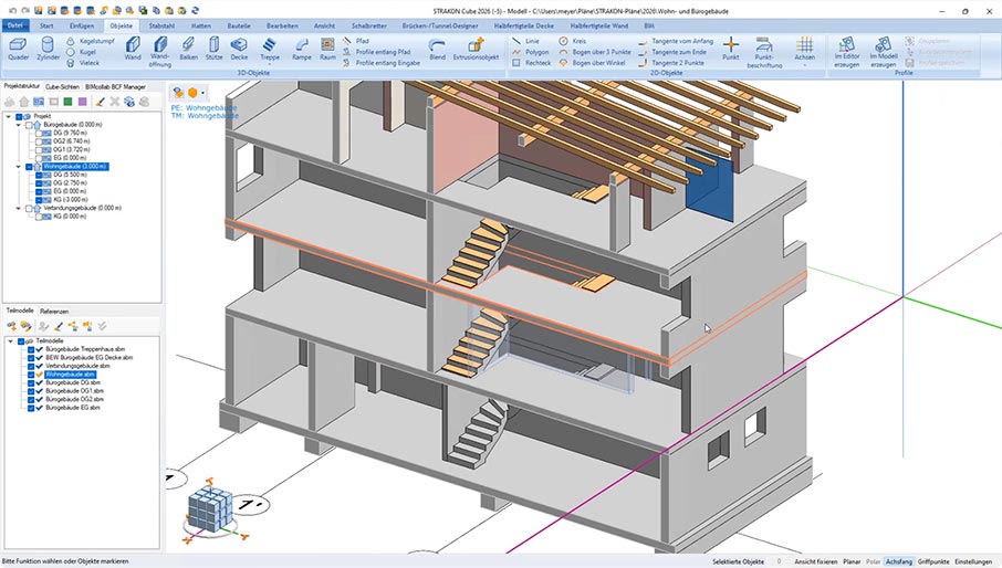 3D-BIM-CAD &ndash; Staircase Planning for Structural Engineers