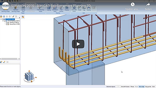 Video BIM CAD Reinforcement Planning 3D