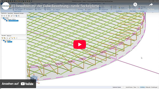 3D Reinforcement with the Cube Reinforcement - Round Base Plate (DE)