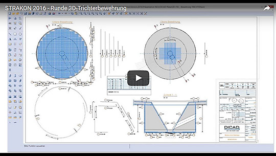 Video Runde 3D-Trichterbewehrung