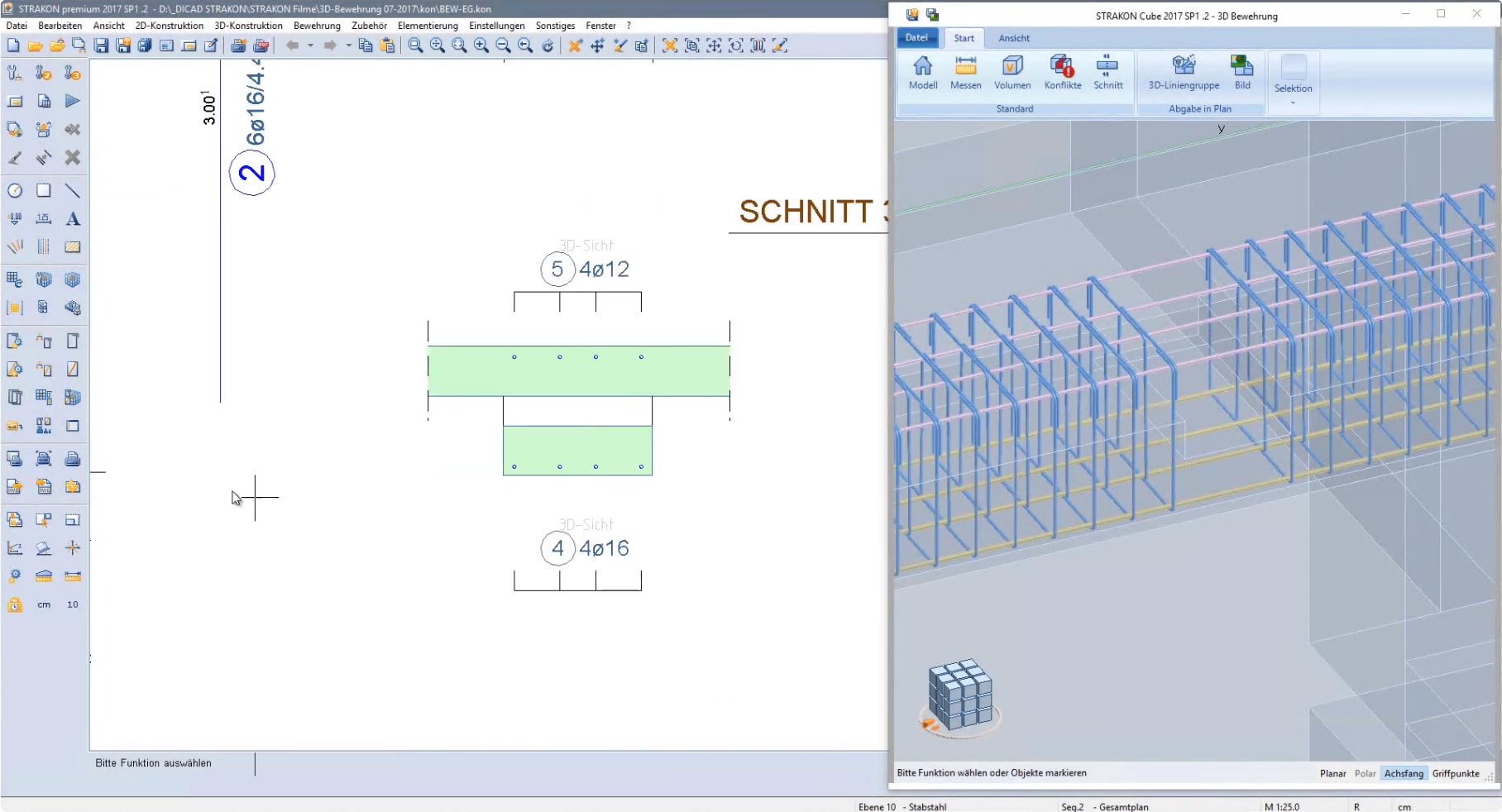 Reinforcement 3D in STRAKON