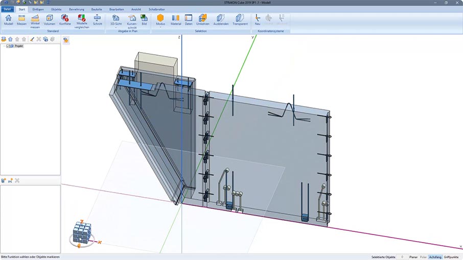 Sandwich Wall Modelling, 3D Embedded Parts, 3D Reinforcement