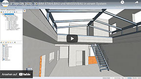 Video 3D BIM STEEL CONSTRUCTION and SOLID CONSTRUCTION in one system (DE)