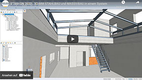 Video 3D BIM STEEL CONSTRUCTION and SOLID CONSTRUCTION in One System