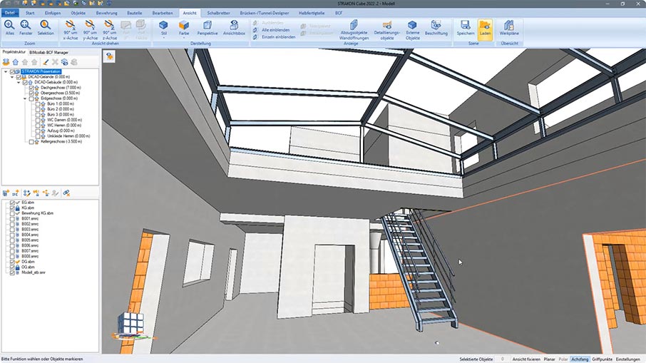 3D BIM STEEL CONSTRUCTION and SOLID CONSTRUCTION in one system