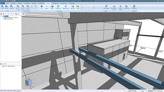 Dynamic project presentation directly in the 3D model