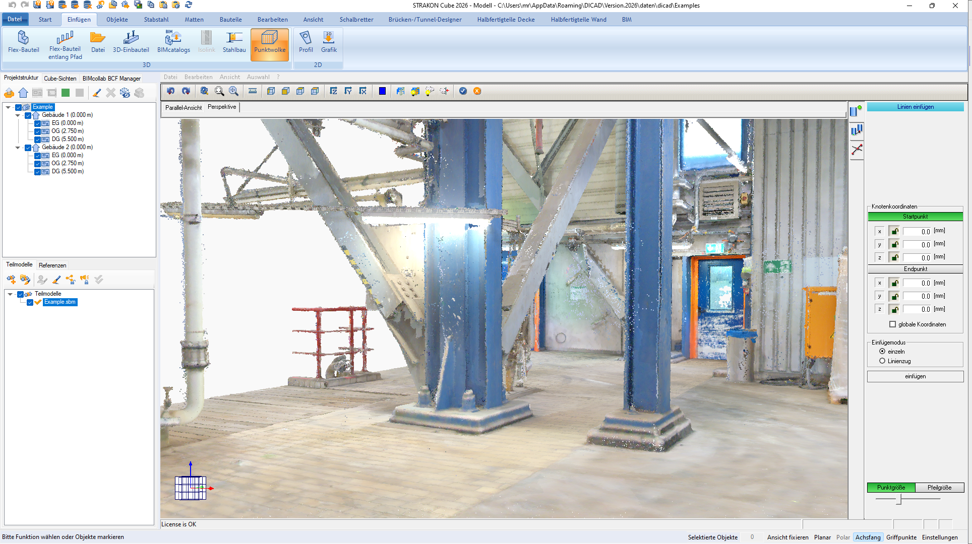 Point clouds in STRAKON