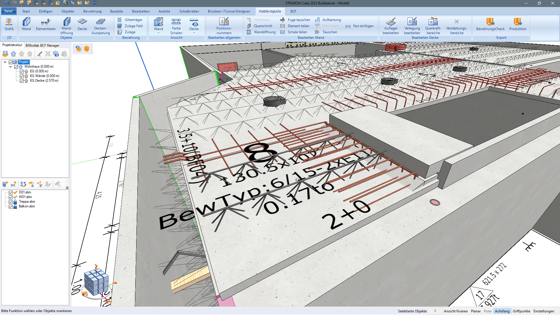 Plan Semi Precast Parts BIM CAD