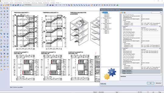 Staircase stairs landing parameterization