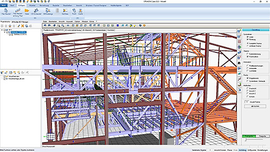 Steel construction industrial plant