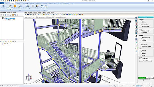 Steel construction stair construction