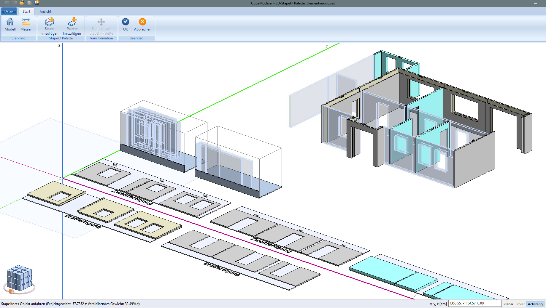 3D stacking and pallet layout 3D stacking and pallet layout
