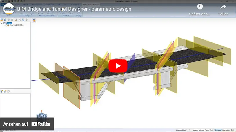 Watch video BIM Bridges and Tunnel Designer - Parametric Design