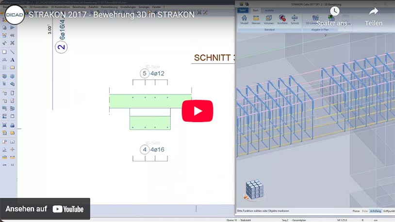 Watch video Reinforcement 3D in STRAKON (DE)