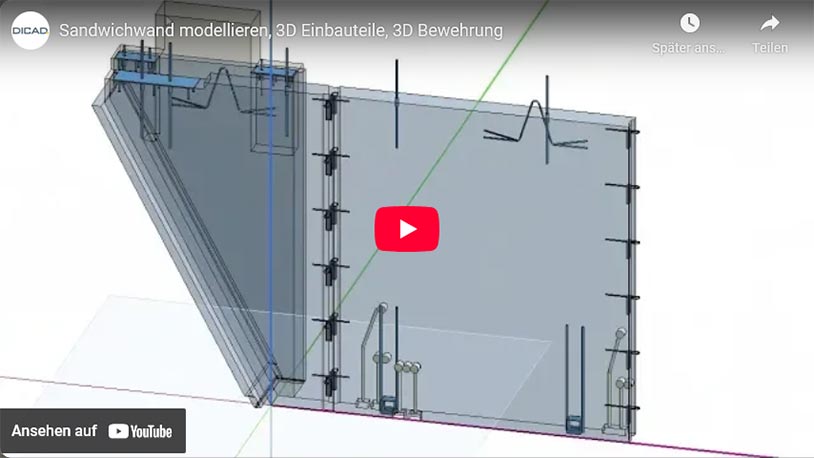 Sandwich Wall Modelling, 3D Embedded Parts, 3D Reinforcement