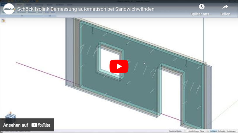 Schöck Isolink Integration for Sandwich Walls