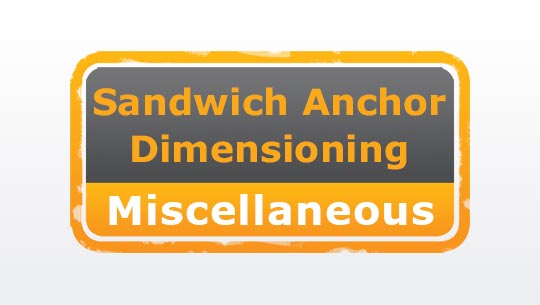 Sandwich Anchor Dimensioning